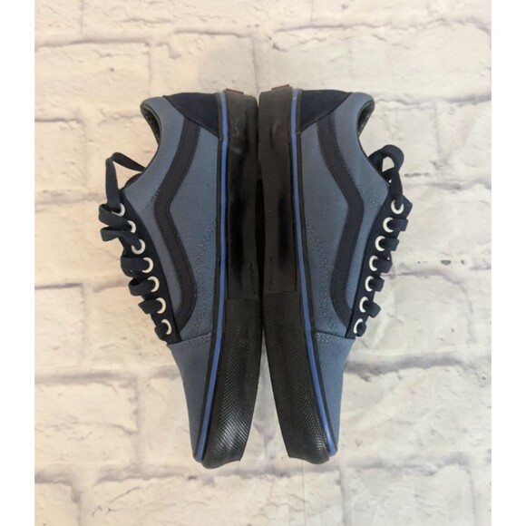 Vans Old Skool Pop Cush Canvas Blue Black Sneakers Mens 7 NEW Customized - Picture 6 of 8